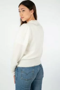 Second Female Brook Knit Volumen O-Neck - Off White -Second Female Salg a9590dbf e52d 4b6c bd61 2d237d352272