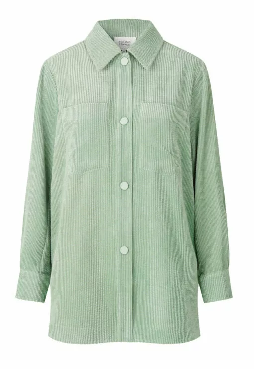 Second Female Boyas Jacket - Green Milieu -Second Female Salg c8884fa844822bf3e33fc54a880d26aa