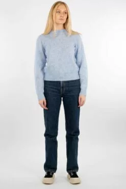 Second Female Brooky Knit Puff O-Neck - Brunnera Blue -Second Female Salg c88e47c8 081e 4b4f abc8 a726df507b9f