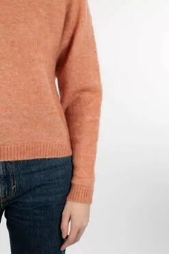 Second Female Brook Knit New Loose O-Neck - Light Mahagony -Second Female Salg f35e5551 1a71 48cf a155 18c3b884e7ff