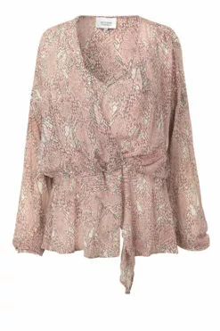 Second Female Crayon LS Wrap Blouse - Eggnog