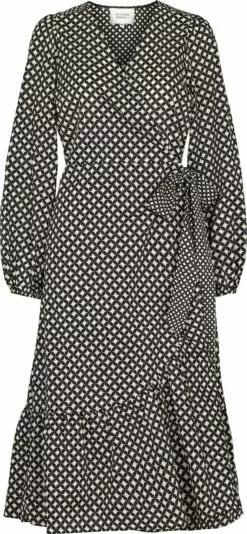 Second Female Gamma LS Midi Dress - Black