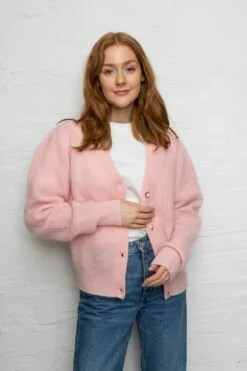 Second Female Brooky Knit Puff Cardigan - Silver Pink 10 Second Female Brooky Knit Puff Cardigan - Silver Pink -Second Female Salg innkj psm te uke33 142