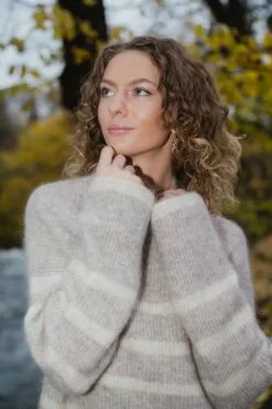 Second Female Ovalis Knit T-Neck - Crockery -Second Female Salg innkjop uke44 secondfemale 14