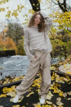 Second Female Ovalis Knit T-Neck - Crockery -Second Female Salg innkjop uke44 secondfemale 16