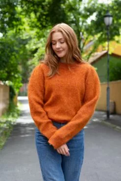 Second Female Brooky Knit Puff O-Neck - Cinnamon Stick -Second Female Salg innkjopsmote uke34 6