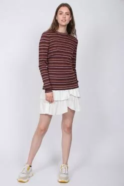 Second Female Solaima Knit O-Neck - Port Royale -Second Female Salg j1AZgdqRs6cIaaSl8iGA IMG 8720