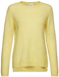 Second Female Brook Knit New O-neck - Sunshine