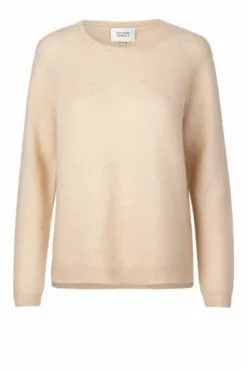 Second Female Brook Knit New O-neck - Biscotti