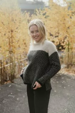 Second Female Herrin Knit T-Neck - Black -Second Female Salg kampanje uke41 153