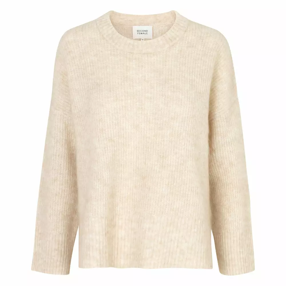 Second Female Koorb Knit O-Neck - Marzipan 1 Second Female Koorb Knit O-Neck - Marzipan