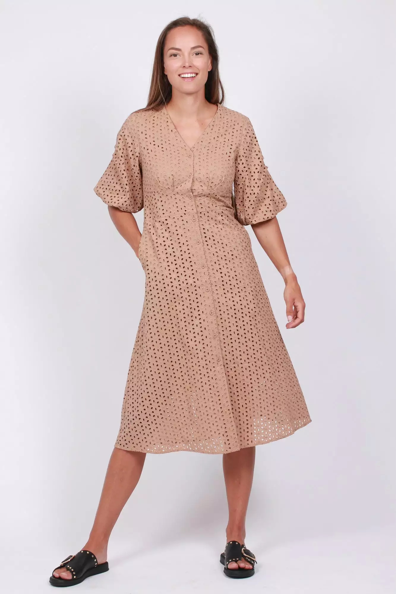 Second Female Milly SS Dress - Praline 4 Second Female Milly SS Dress - Praline - Bilde 4