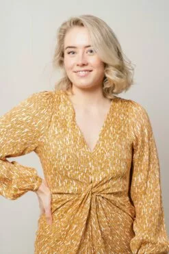 Second Female Rattan Dress - Apricot -Second Female Salg modell uke13 2 361