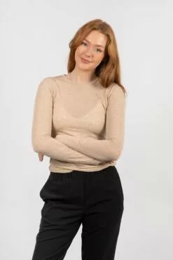 Second Female Matima O-Neck Tee - New Tobacco Brown -Second Female Salg modell uke34 66