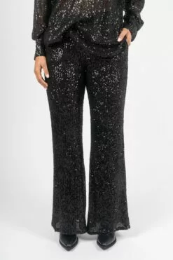 Second Female Shine On Trousers - Black 9 Second Female Shine On Trousers - Black -Second Female Salg modell uke46 2 35