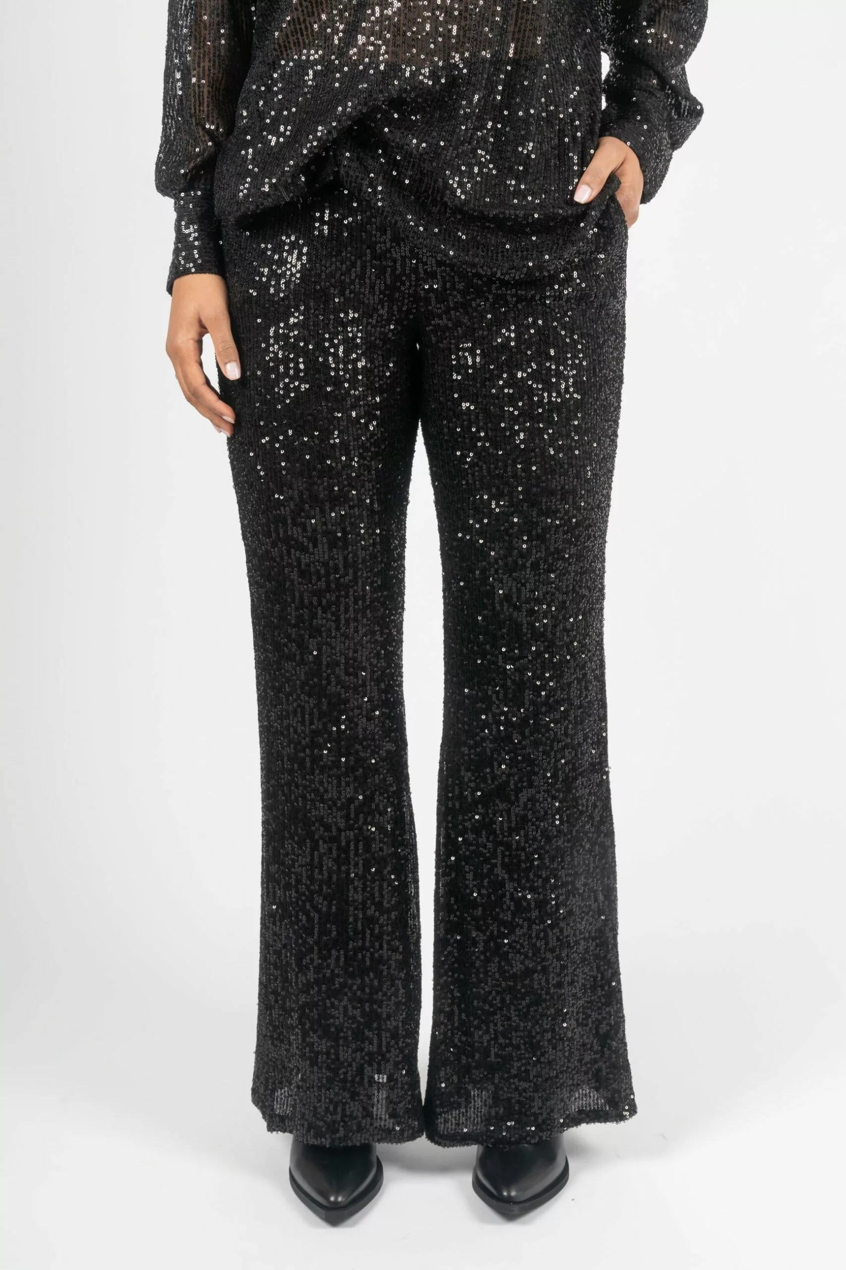 Second Female Shine On Trousers - Black 3 Second Female Shine On Trousers - Black - Bilde 3