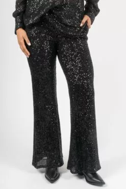 Second Female Shine On Trousers - Black 10 Second Female Shine On Trousers - Black -Second Female Salg modell uke46 2 36