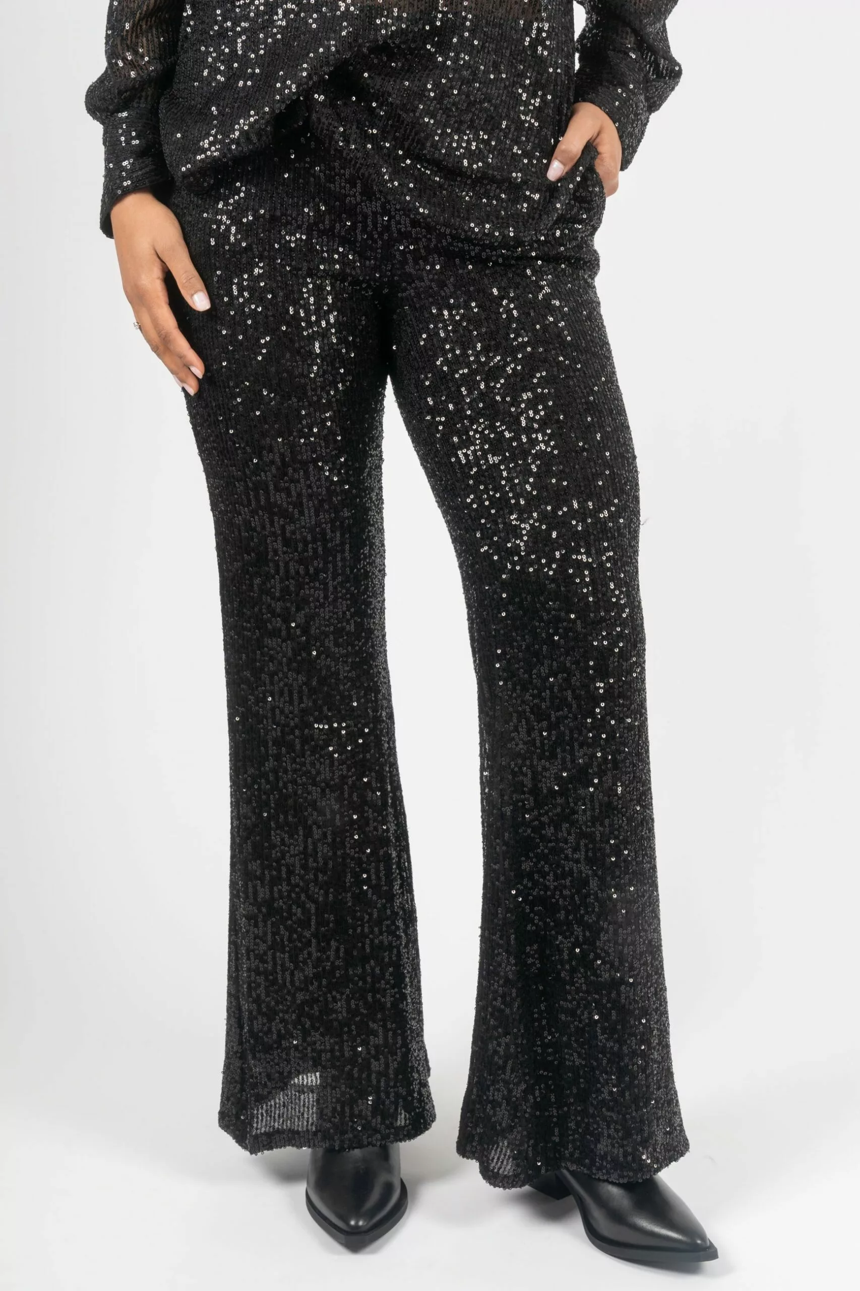 Second Female Shine On Trousers - Black 4 Second Female Shine On Trousers - Black - Bilde 4