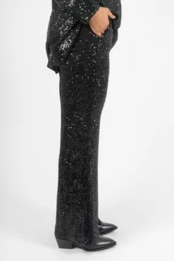 Second Female Shine On Trousers - Black 11 Second Female Shine On Trousers - Black -Second Female Salg modell uke46 2 37