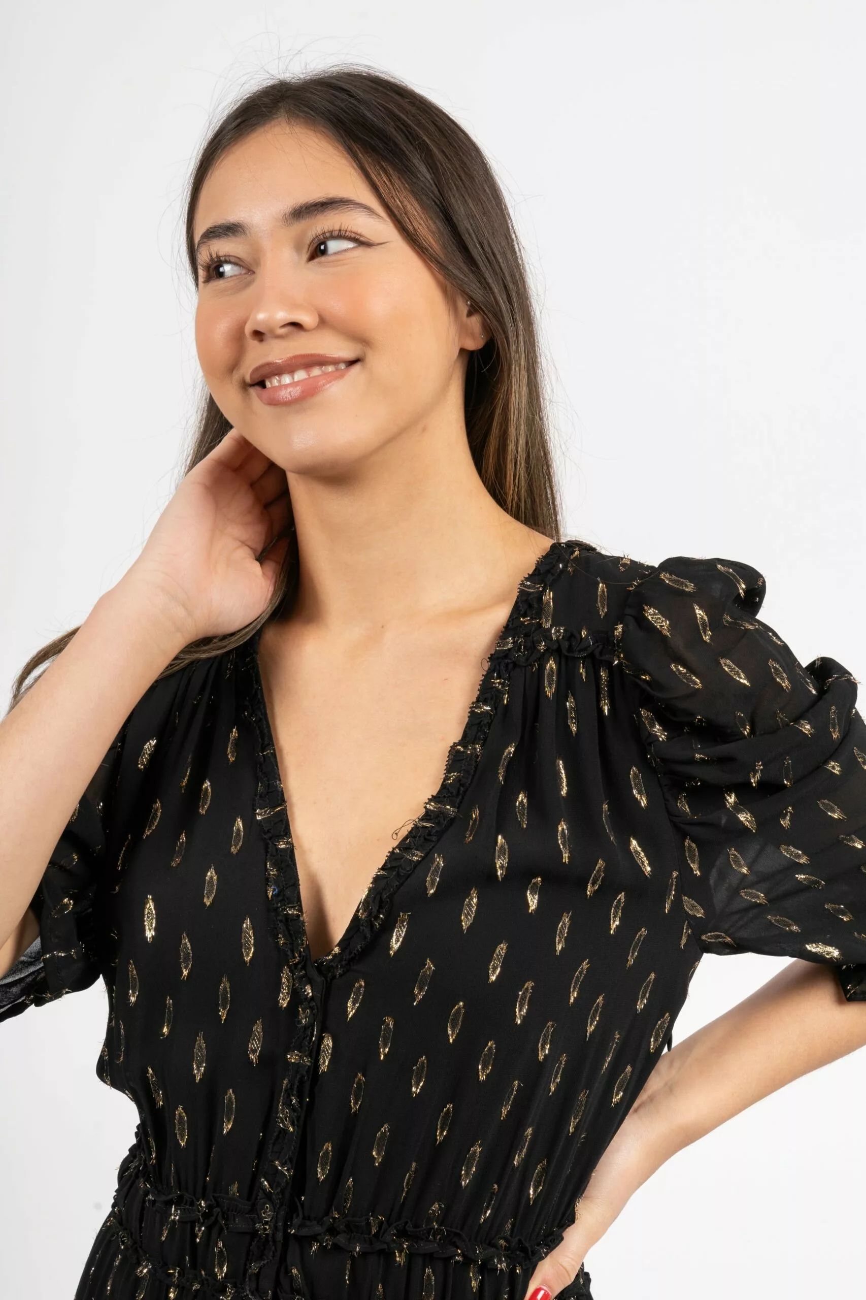 Second Female Chavella Waist Dress - Black 3 Second Female Chavella Waist Dress - Black - Bilde 3