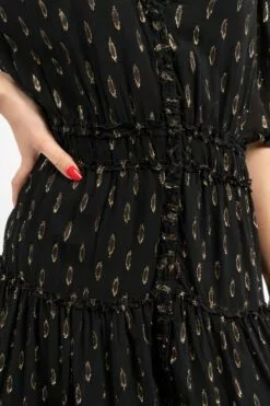 Second Female Chavella Waist Dress - Black 16 Second Female Chavella Waist Dress - Black -Second Female Salg modell uke48 83