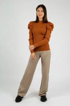 Second Female Canillu Knit O-Neck - Argan Oil -Second Female Salg modellbilder uke32 116