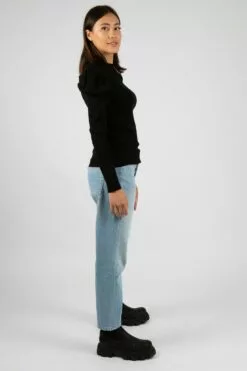 Second Female Canillu Knit O-Neck - Black -Second Female Salg modellbilder uke32 222