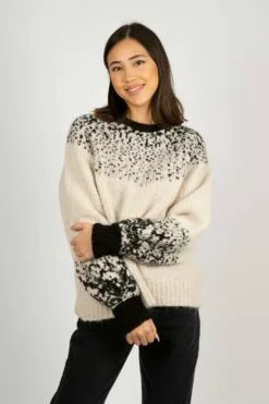 Second Female Eliane Knit O-Neck - Black -Second Female Salg modellbilder uke45 122