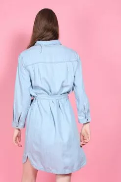 Second Female Sophia LS Shirt Dress - Light Blue Denim -Second Female Salg nIStMishTFWcJ8XUOo22 IMG 5926