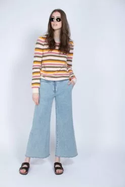 Second Female Sense Knit Multi O-Neck - Brazilian Sand -Second Female Salg o9VOQlaTx6oM1nTDJsAD IMG 0965