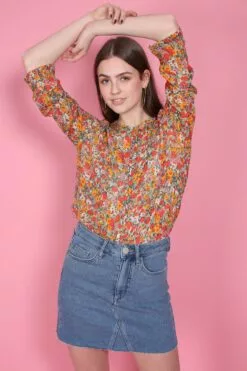 Second Female Bloom Blouse - Blazing Orange -Second Female Salg ocJ2ZdqMSZGEKcKn0zwU IMG 6068