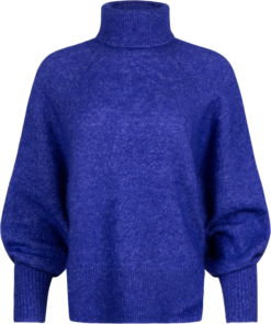 Second Female Brook Knit Oversize T-Neck - Spectrum Blue