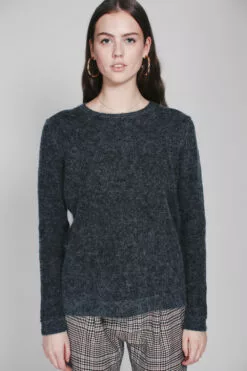Second Female Brook Knit Raw O-neck - Dark Grey Melange -Second Female Salg qtXUqOTKQcGrp9dAmI9o Photo 23 09 2018 16 48 56
