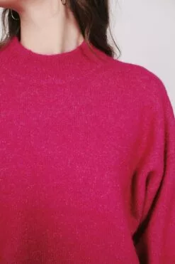 Second Female Minelli Knit Loose O-Neck - Fuchsia Red -Second Female Salg rFgmrjzTniKclkLc0aSk E0DF44EF 6004 4807 BB79 AA84ADD57A90