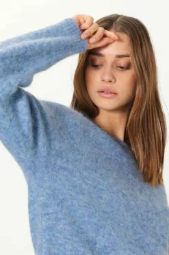 Second Female Brook Knit New Loose O-Neck - Blue Bonnet -Second Female Salg sxEC3ShuQySyZhIH8X0S 52509 5068 12 700x 0cdad3e4 bd44 4e97 b18b 39cf731d1f9d