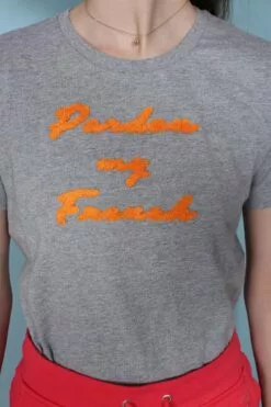 Second Female Pardon Tee - Light Grey Melange -Second Female Salg x3JZpttsTJejEIUwqoDQ IMG 6355