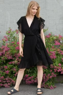 Second Female Mounce Wrap Dress - Black -Second Female Salg x6CwQdv6QOKXag2IqqfU IMG 5003