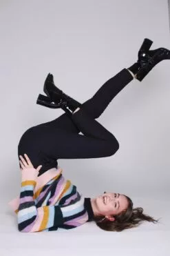 Second Female Maville Knit Loose Multi O-neck - English Lavender -Second Female Salg xibUyhmbTBClFDidbYNu Attachment 2