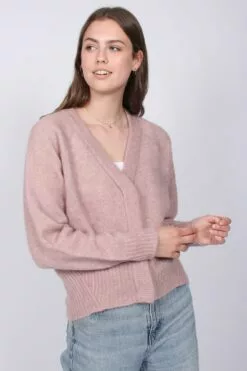 Second Female Brook Knit Boxy Cardigan - Woodrose -Second Female Salg z8M4uuNKStq9Gm9pTUfu IMG 8618